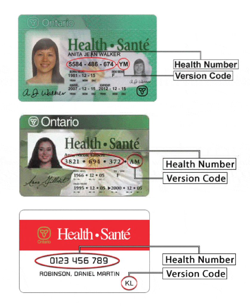 Health Card Sample North Toronto Eye Care